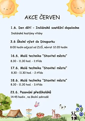 Přehled akcí červen